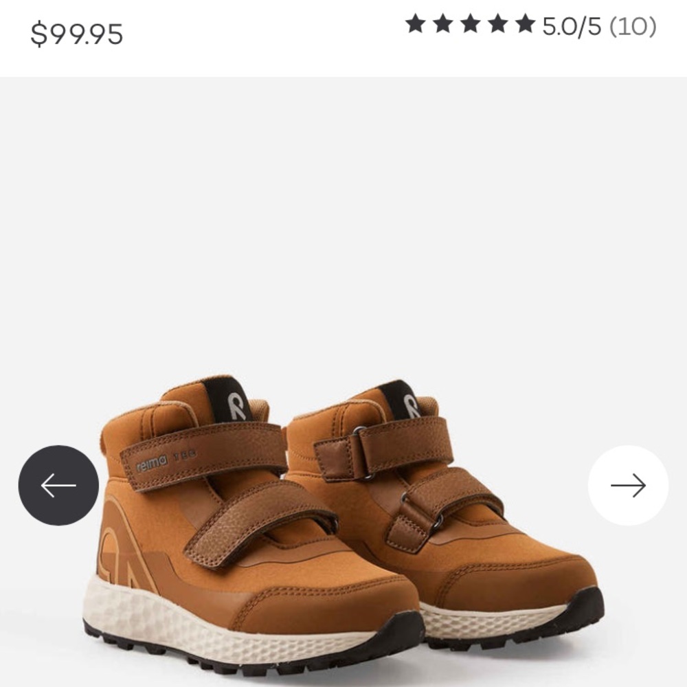 Reima Brown Kids' Waterproof Ankle Boots - Brown